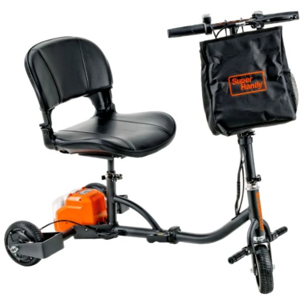 SuperHandy 3-Wheel Portable Mobility Scooter for Seniors & Adults - Lightweight Travel Scooter with Adjustable Seat & Basket - Perfect for Airports, Shopping Malls & Outdoor Adventures