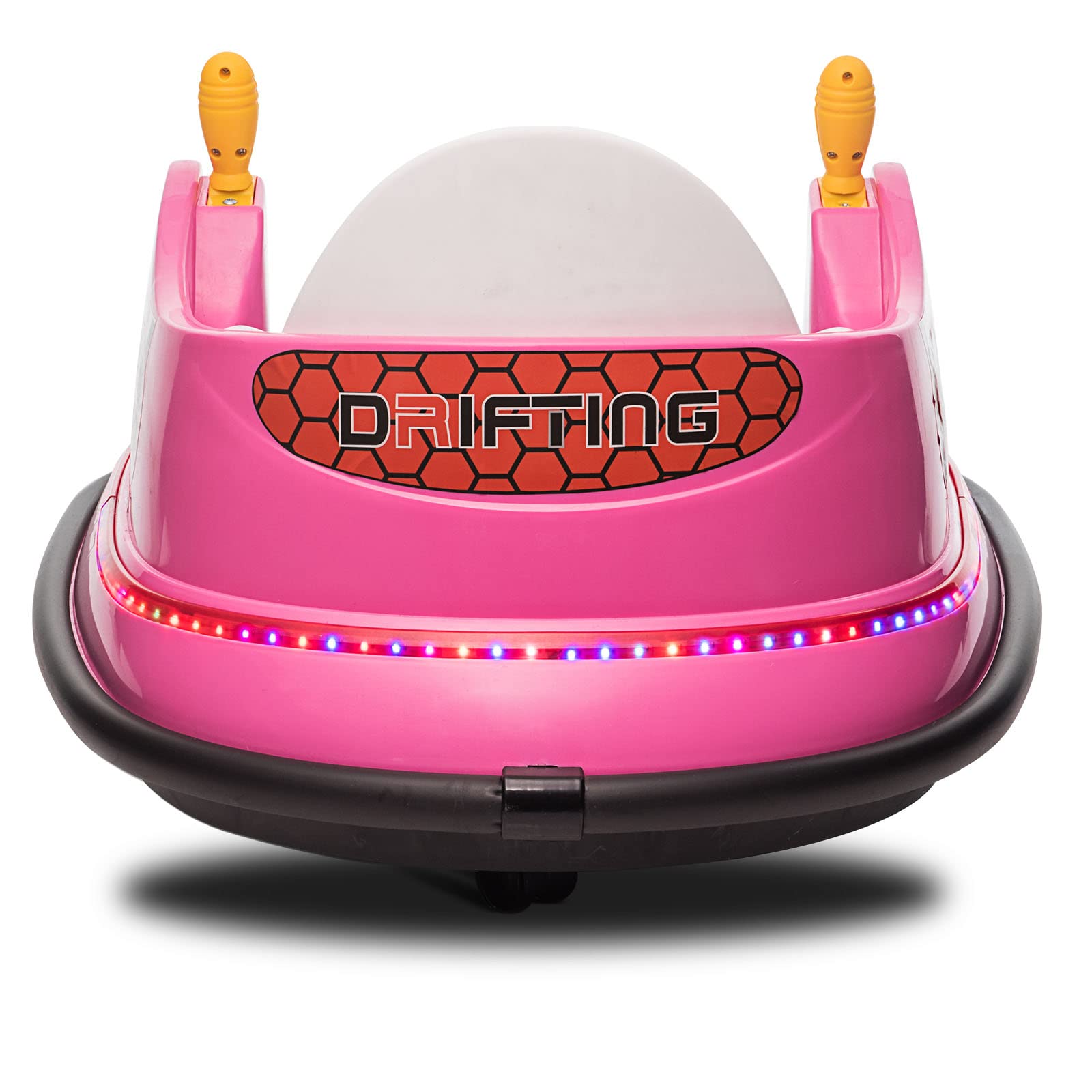 **6V Battery Powered Kids Ride on Bumper Car with Remote Control - Electric Toy Vehicle with Music, Safety Belt, LED Lights & 360° Spin - Perfect for Indoor/Outdoor Play - Ideal Gift for Boys & Girls (Pink)**