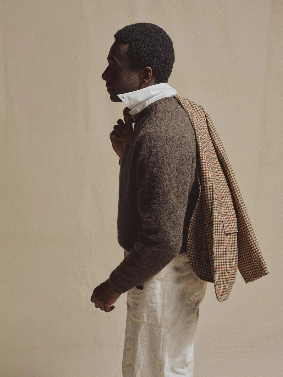 J.PRESS x Buck Mason Men's Shaggy Dog Wool Sweater - Classic Cable Knit Pullover for Winter & Fall Fashion | Perfect for Casual Outings, Office Wear & Holiday Gatherings