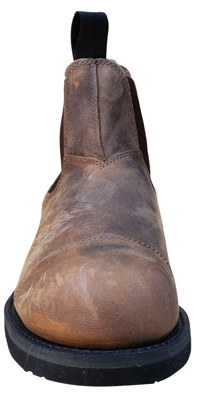 Canada West Men's Romeos Boots - Durable Leather Work Boots for Men - Comfortable Slip-On Design - Perfect for Construction, Farming & Outdoor Work