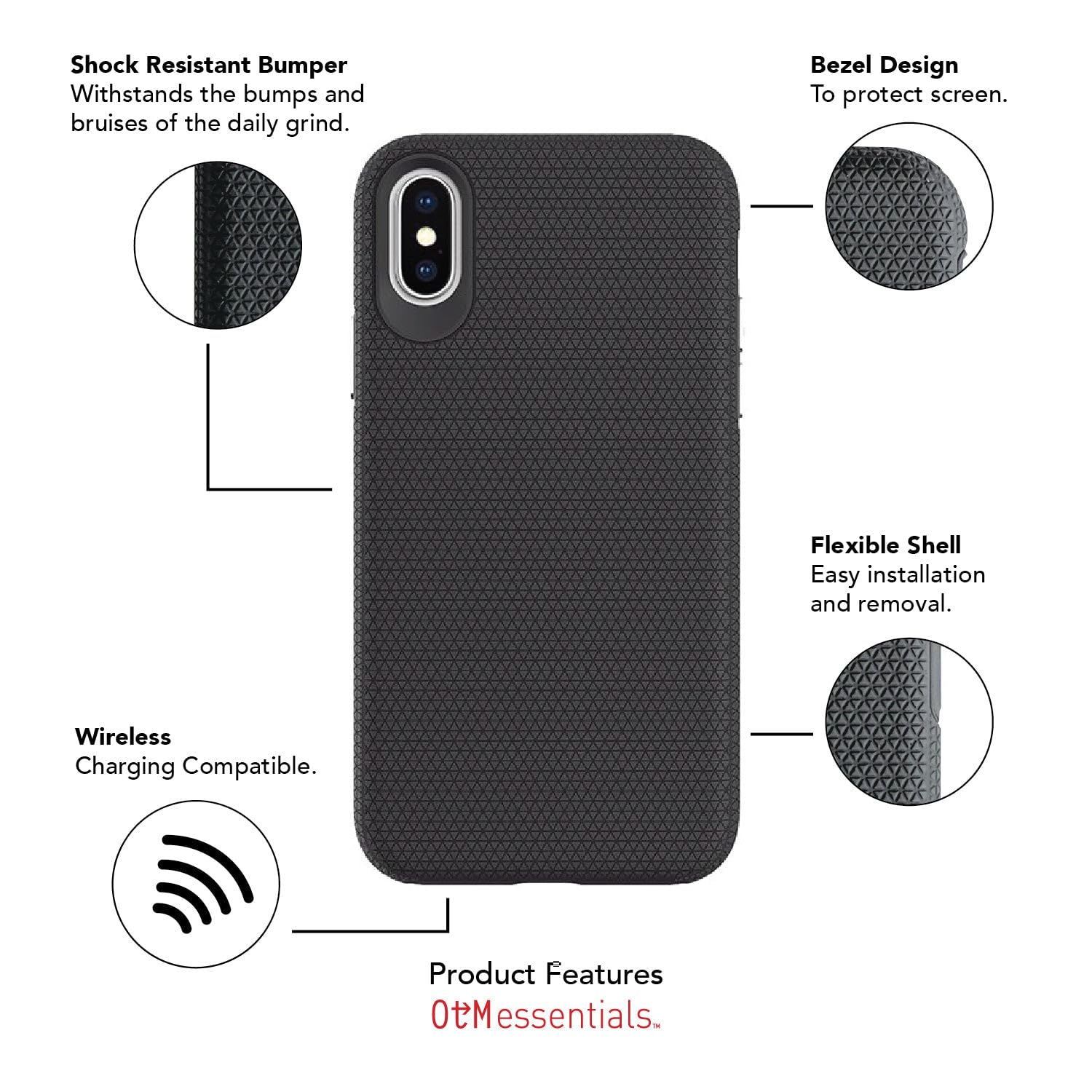 OTM Essentials Shockproof Phone Case for iPhone 12 Mini - Durable Hard Shell with Ohio State University Design - Perfect for College Students & Buckeyes Fans (Sports, Campus Life, Daily Protection)