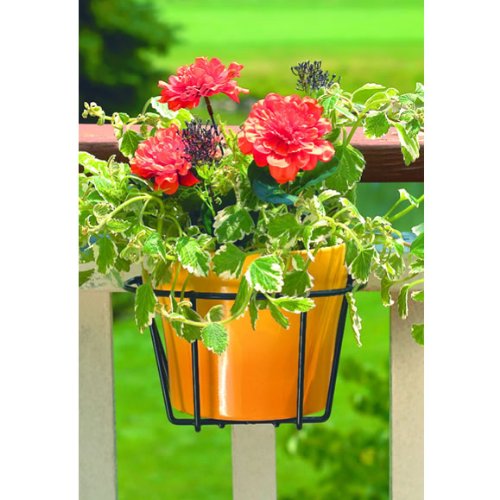 8-Inch Black Adjustable Flower Pot Holder - Heavy Duty Plant Stand for Indoor/Outdoor Use - Perfect for Balcony, Garden, Patio Decor (Model R0726-B)