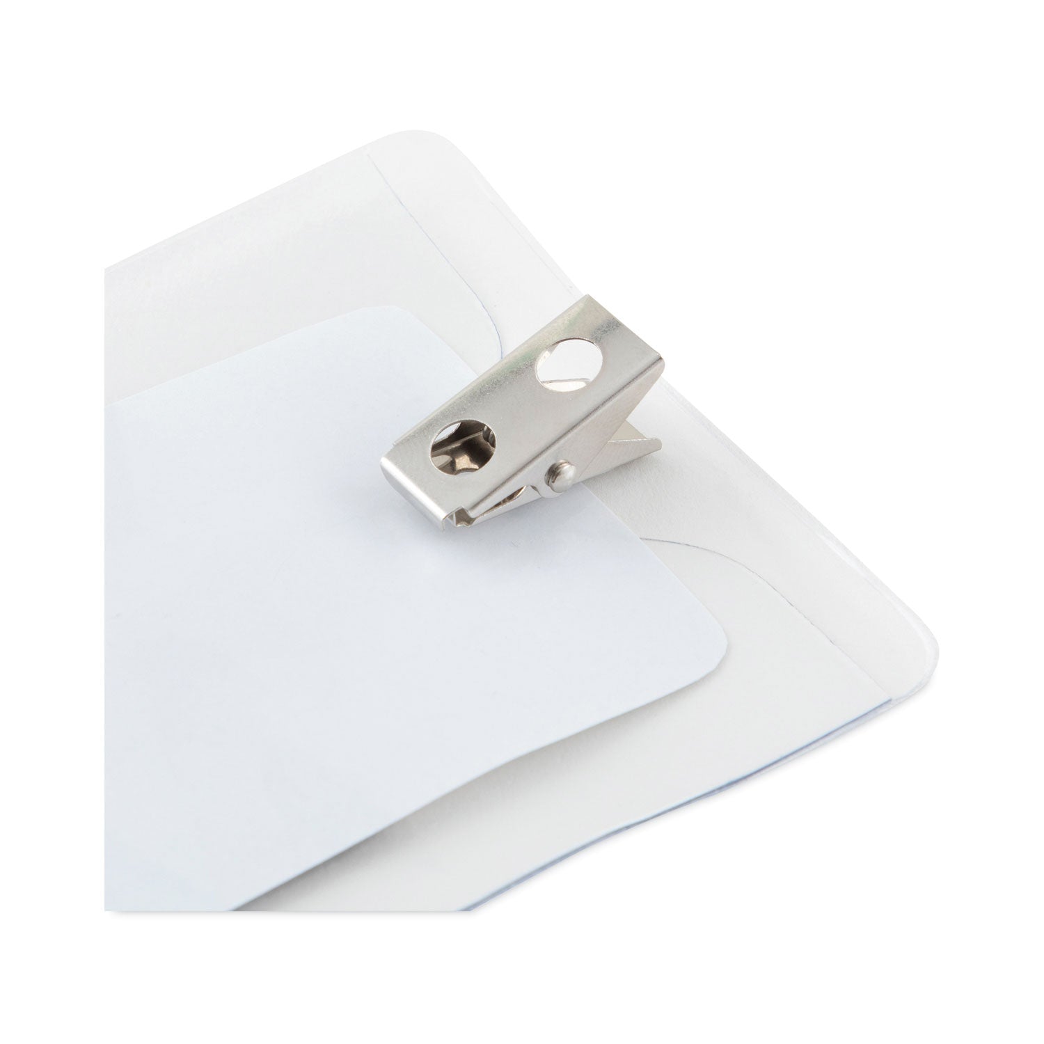 Advantus Clear Vertical ID Badge Holders with Clip - 3.38