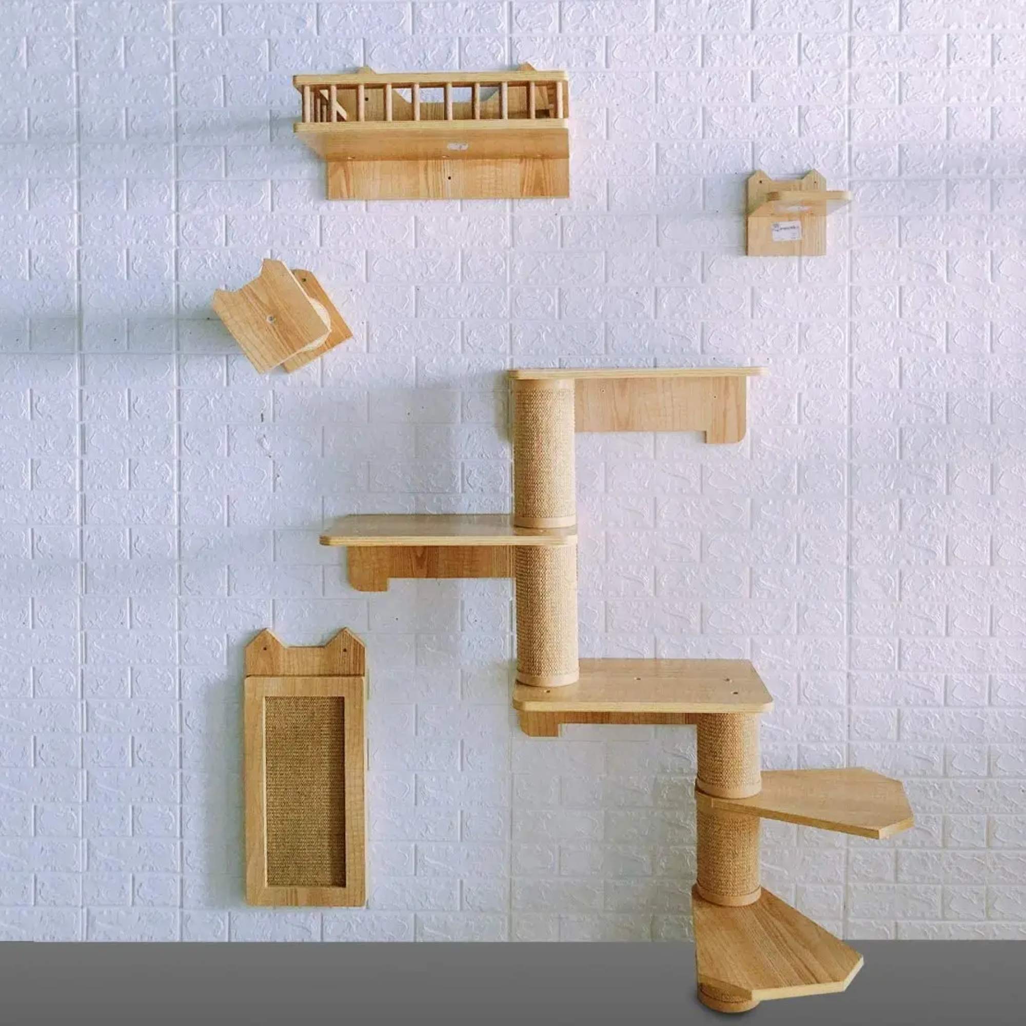 Midlee Large Cat Wall Climber Furniture - Durable Cat Climbing Shelves for Indoor Cats - Perfect for Play, Exercise & Relaxation in Small Spaces