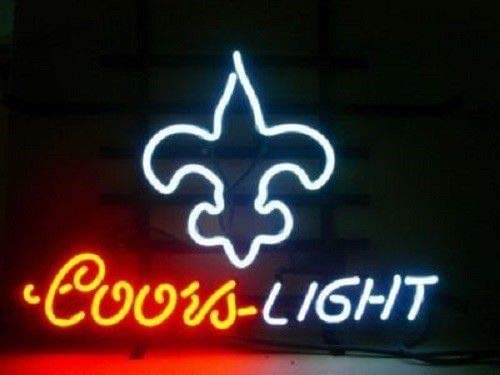 Handmade New Orleans NO-Sports League Saint Neon Beer Bar Sign - 20x16 Inch Vintage Pub Decor for Man Cave, Home Bar & Game Room Lighting