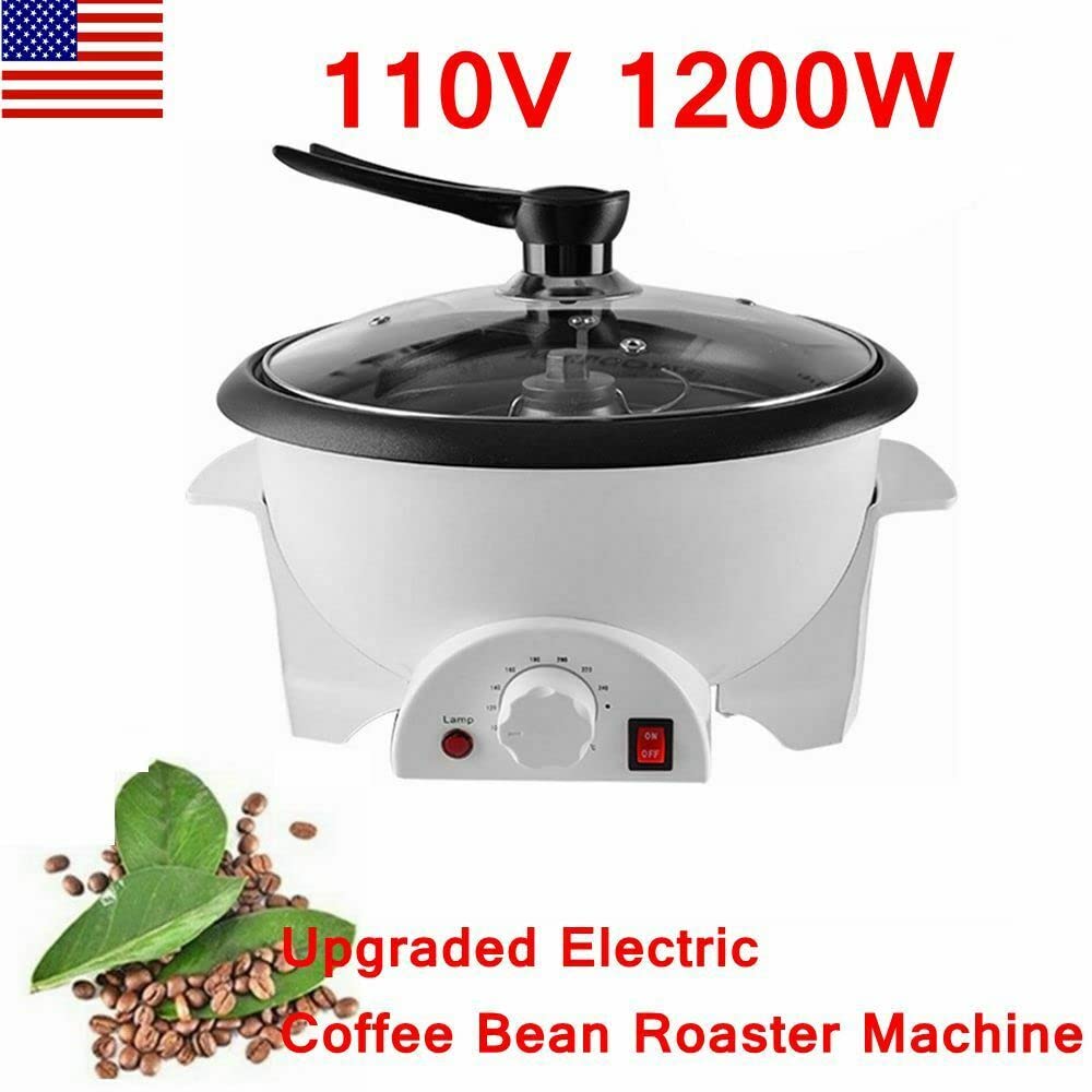 ELEOPTION 110V 1200W Electric Coffee Bean Roaster Machine - Upgraded Home Coffee & Peanut Roaster for Fresh Artisan Roasting - Perfect for Home Baristas & Coffee Enthusiasts