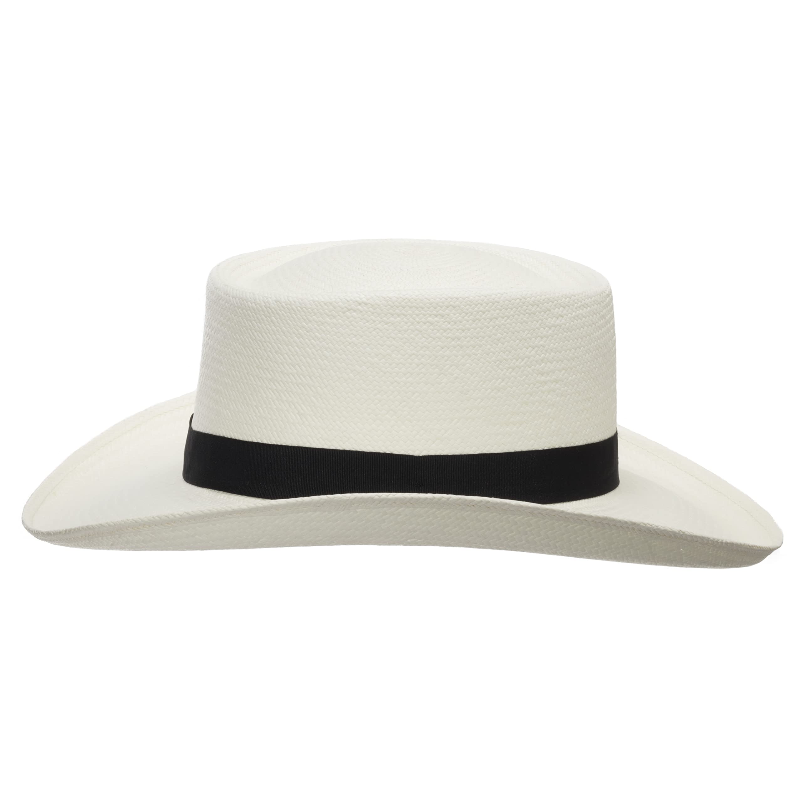 Gambler Woods Panama Straw Hat - Wide Brim Sun Hat for Beach, Golf, and Outdoor Activities - Lightweight & Breathable Summer Hat for Men & Women
