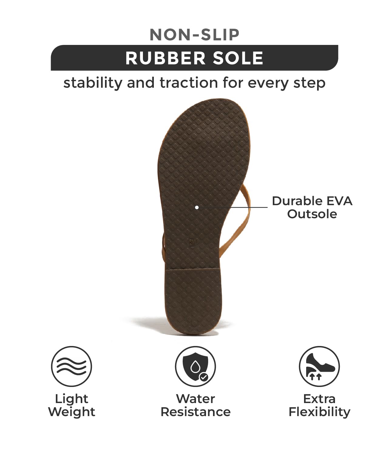 Women's Memory Foam Flip Flops - Vegan Leather Summer Sandals | Lightweight Comfortable Beach Slides for Women 2025 | Perfect for Poolside, Vacation & Casual Wear (Foundations)