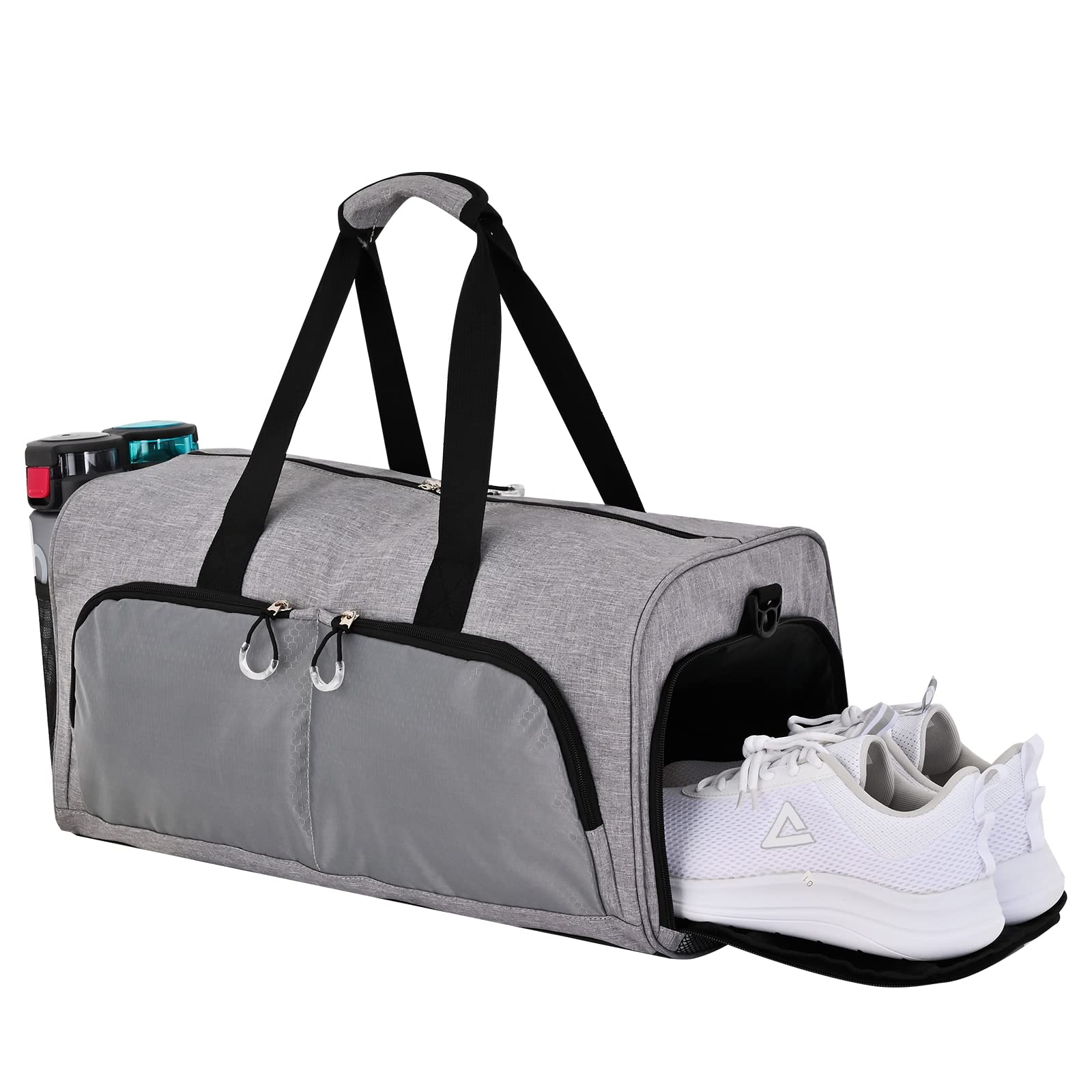 Kuston Sports Gym Bag with Separate Shoes Compartment & Wet Pocket - Large Duffle Bag for Men & Women - Perfect for Workout, Travel & Overnight Trips