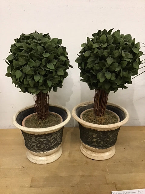 14 Pairs of Artificial Topiary Plants for Home & Office Decor - Perfect for Indoor and Outdoor Greenery Enhancement
