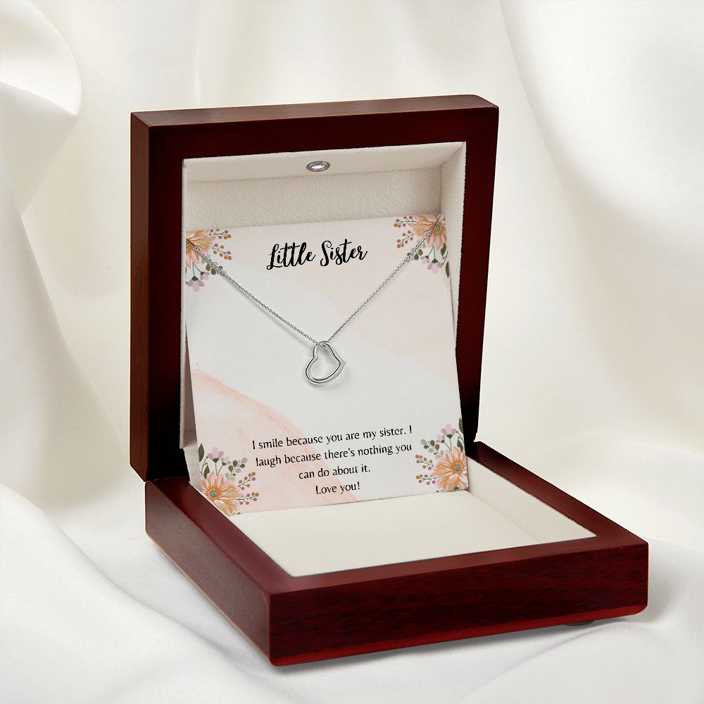 Little Sister Gifts - Dainty Heart Necklace for Christmas & Birthday | Perfect for Special Occasions & Everyday Wear