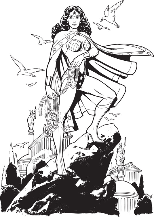 DC Comics Wonder Woman Coloring Book for Adults & Kids - Superhero Art Therapy, Stress Relief & Creative Fun | Perfect for Gifts, Parties & Relaxation