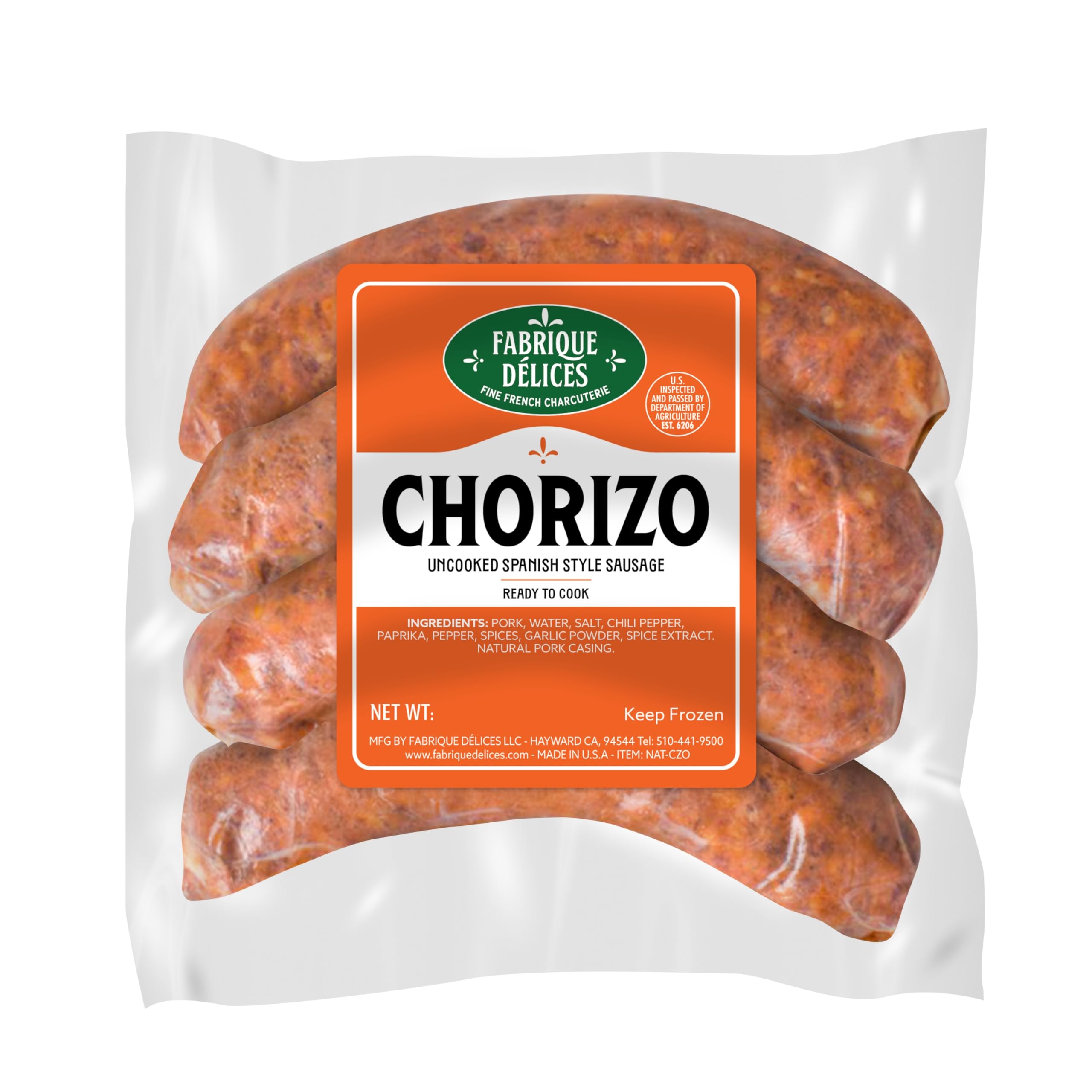 Authentic Mexican Chorizo Sausage - 10 lb Bulk Frozen Pork Sausage, Spicy Seasoned with Garlic & Chili Powder | Perfect for Chefs, Tacos, Burritos, Quesadillas & Mexican Cuisine | Restaurant & Home Cooking Essential
