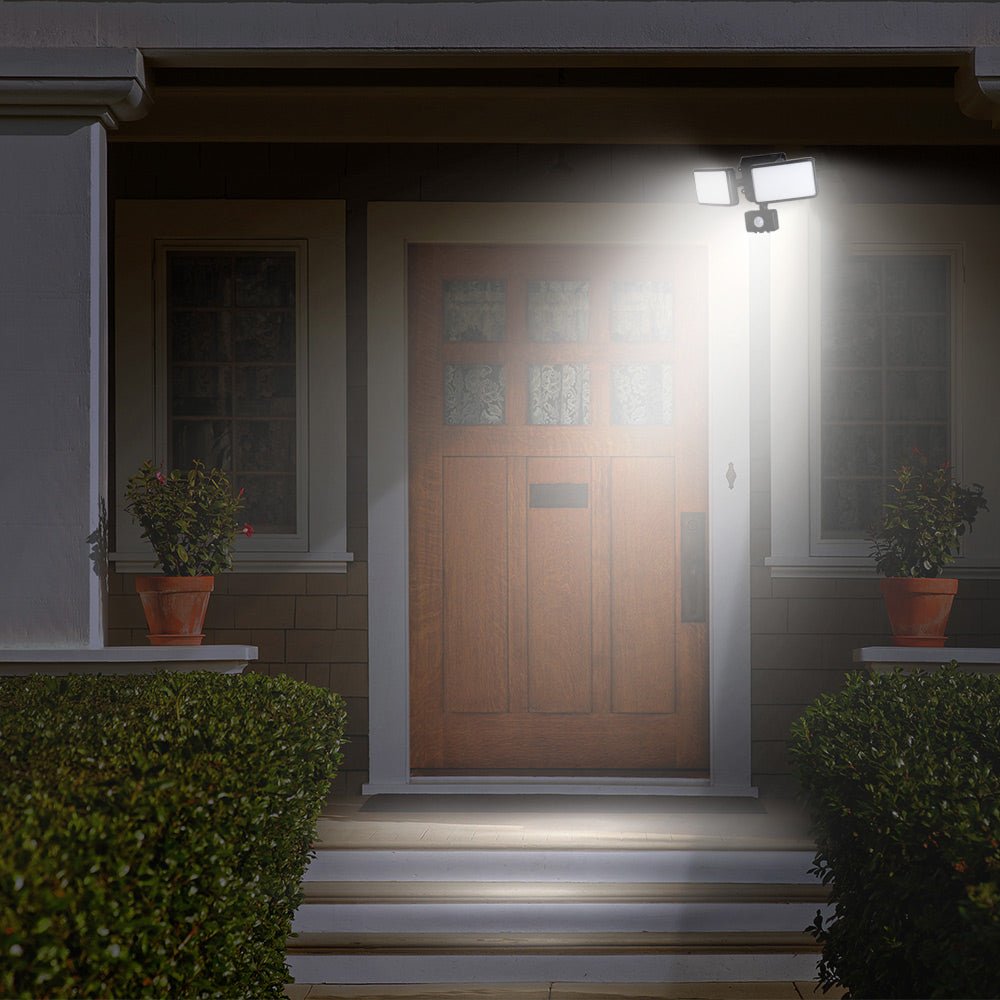 Depuley 20W LED Motion Sensor Flood Light Outdoor - Waterproof Security Lights with PIR Sensor for Garage, Yard, Patio, Pathway & Porch - Daylight White Plug-In Fixture (Ideal for Home Security & Outdoor Lighting)