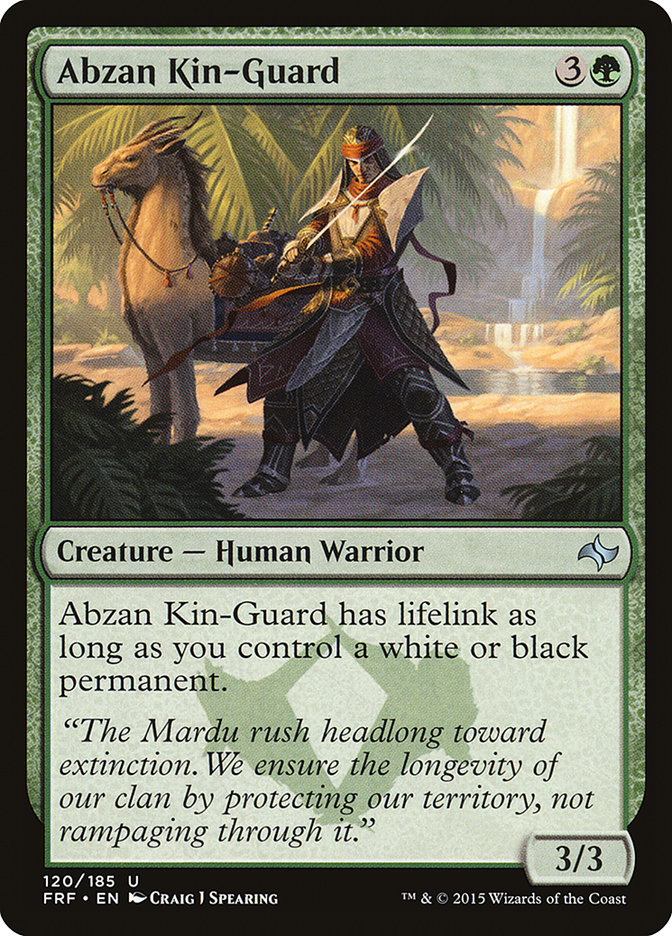 Abzan Kin Guard - Fate Reforged MTG Card - Premium Quality Trading Card for Magic: The Gathering Players | Perfect for Deck Building, Collecting, and Competitive Play