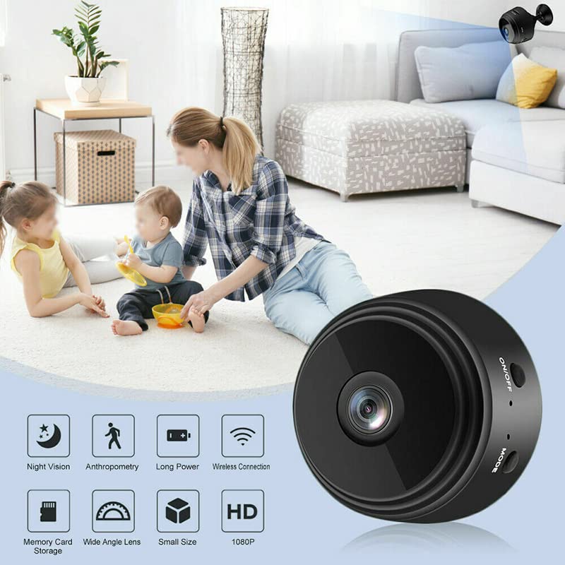 KMOCEPLY Mini Spy Camera - 1080P HD Wireless Hidden Camera with Night Vision & Motion Detection | Portable Nanny Cam, Baby Monitor & Home Security Surveillance for Indoor/Outdoor Use