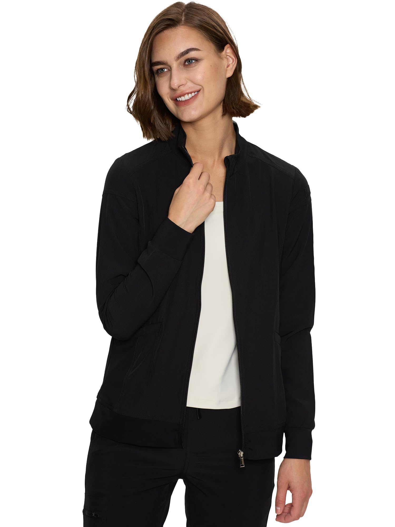 Women's Scrub Jackets - Zip Front Medical Coat for Nurses, Doctors & Healthcare Professionals - Ideal for Hospitals & Clinics