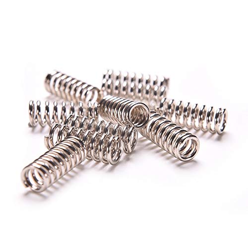 10PCS 20mm x 1.2mm Wire Springs for 3D Printer Extruder & Heated Bed - Compatible with Ultimaker, Makerbot, Wade 3D Printers - Replacement Parts for Smooth Printing Operations