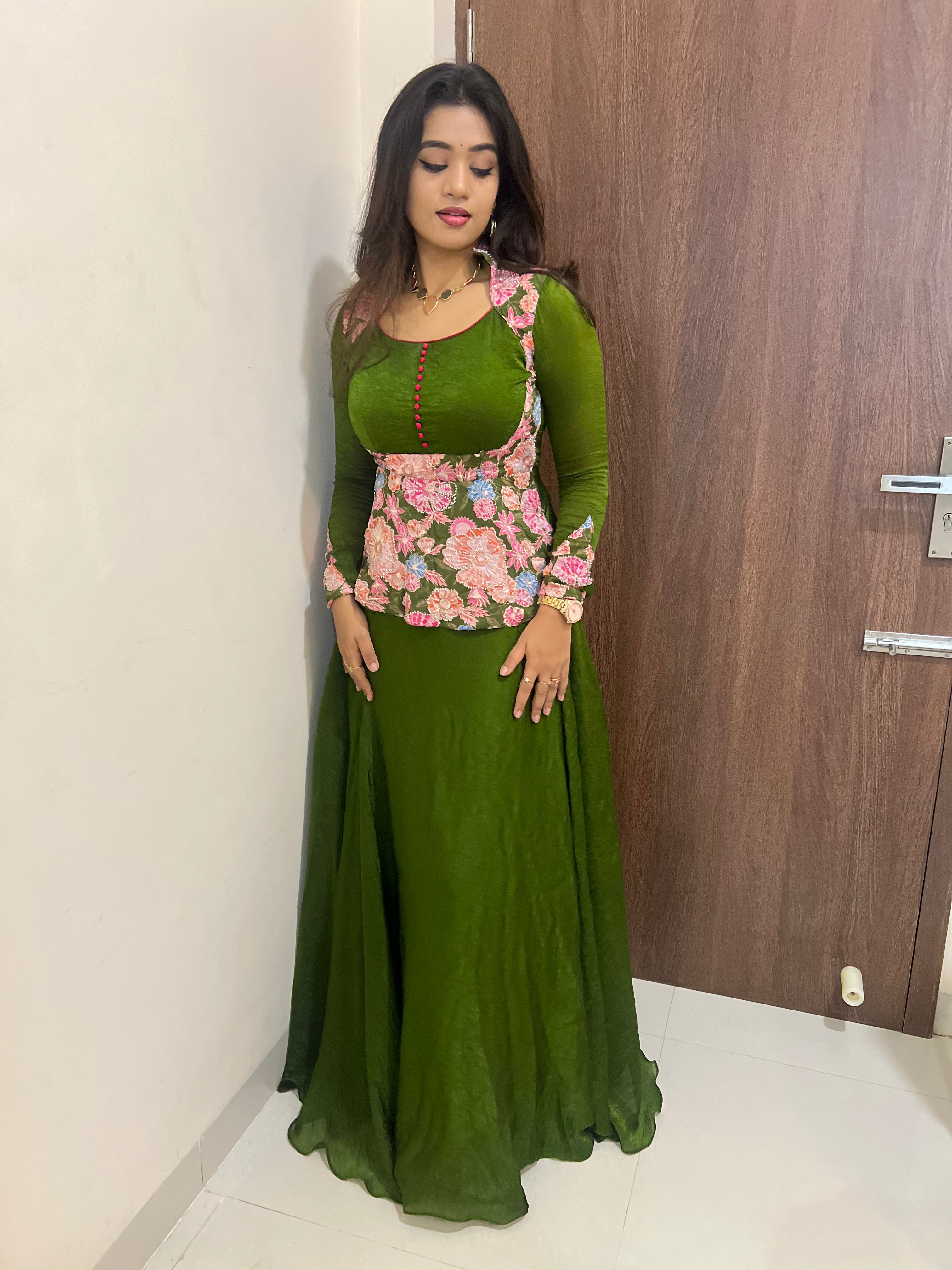 Amulya Premium Designer Peplum Top and Skirt Set for Women - Elegant Party Wear & Special Occasion Outfit | Perfect for Weddings, Cocktail Parties & Date Nights