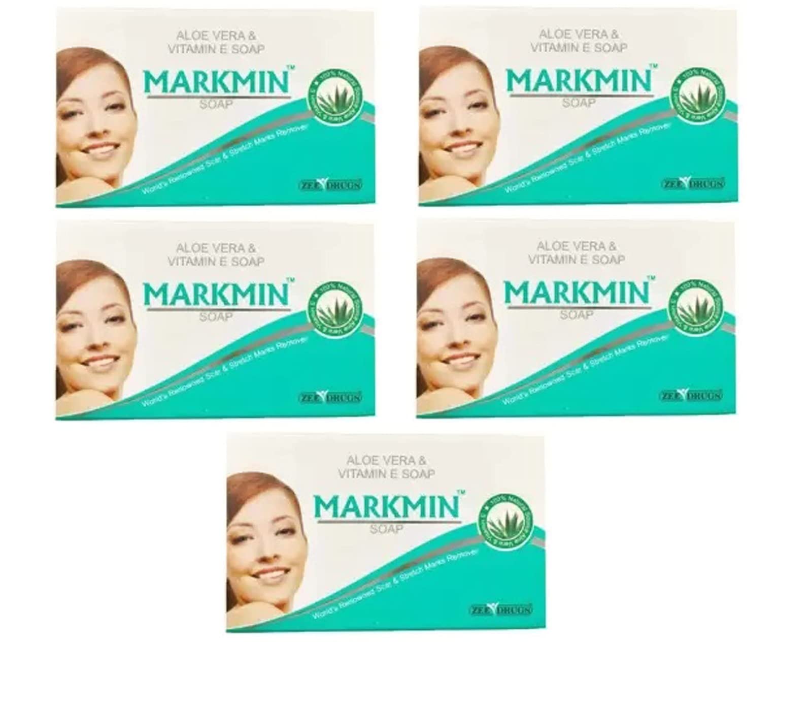 Aloe Vera & Vitamin E Soap for Glowing Skin & Stretch Mark Removal - Pack of 5 | Natural Skin Care for Dry & Sensitive Skin | Perfect for Daily Use & Post-Pregnancy Care