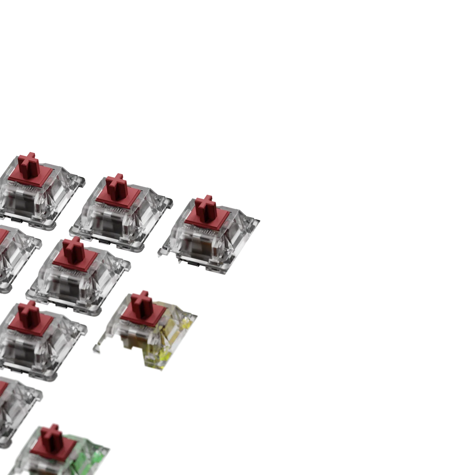 Glorious Fox Heavy MX 100 ANSI Mechanical Keyboard Switches - Smooth Linear Switches for Gaming, Typing & Office Use