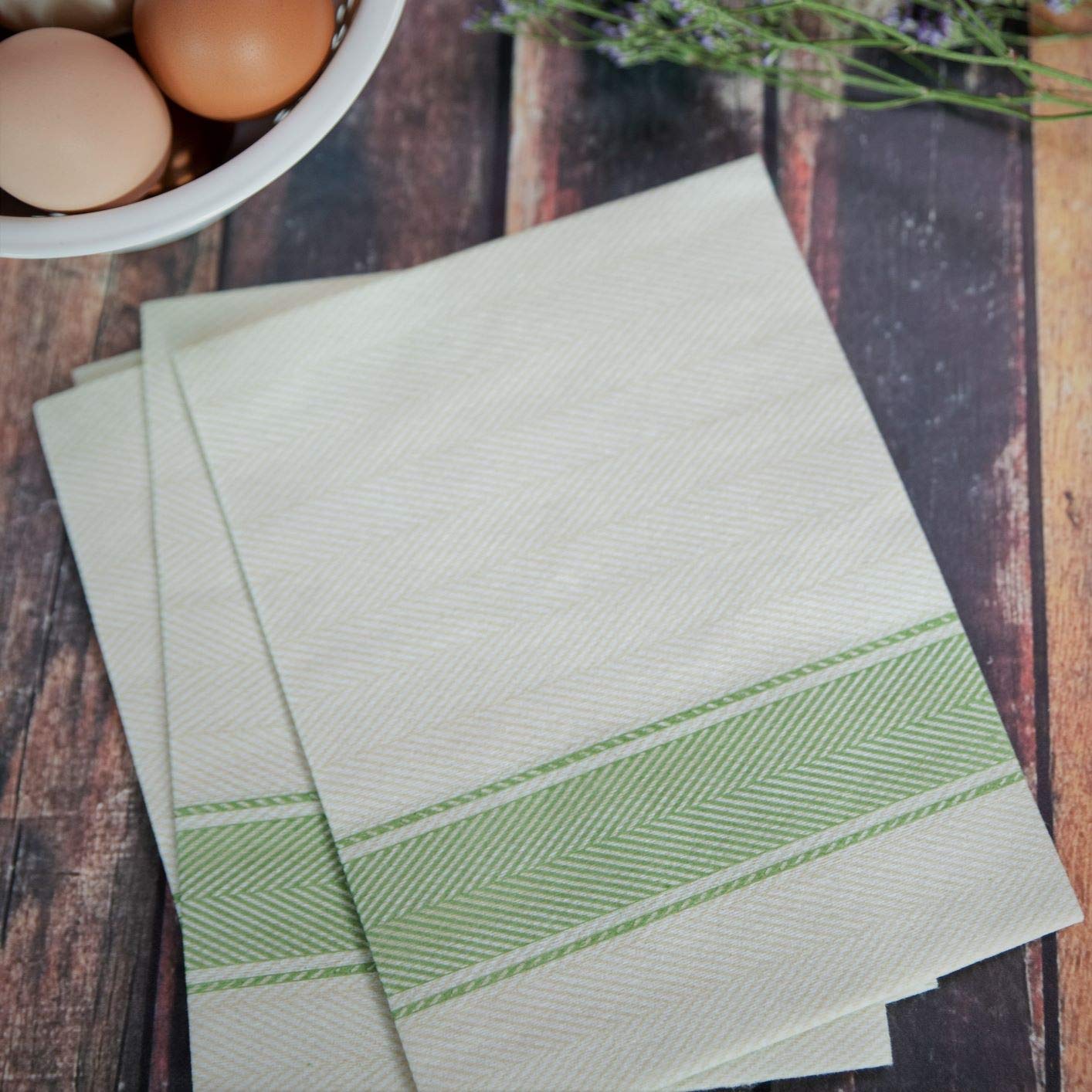 Luxurious Cloth-Like Disposable Napkins 25-Pack | Biodegradable Kitchen Towels for Dinner Parties & Events