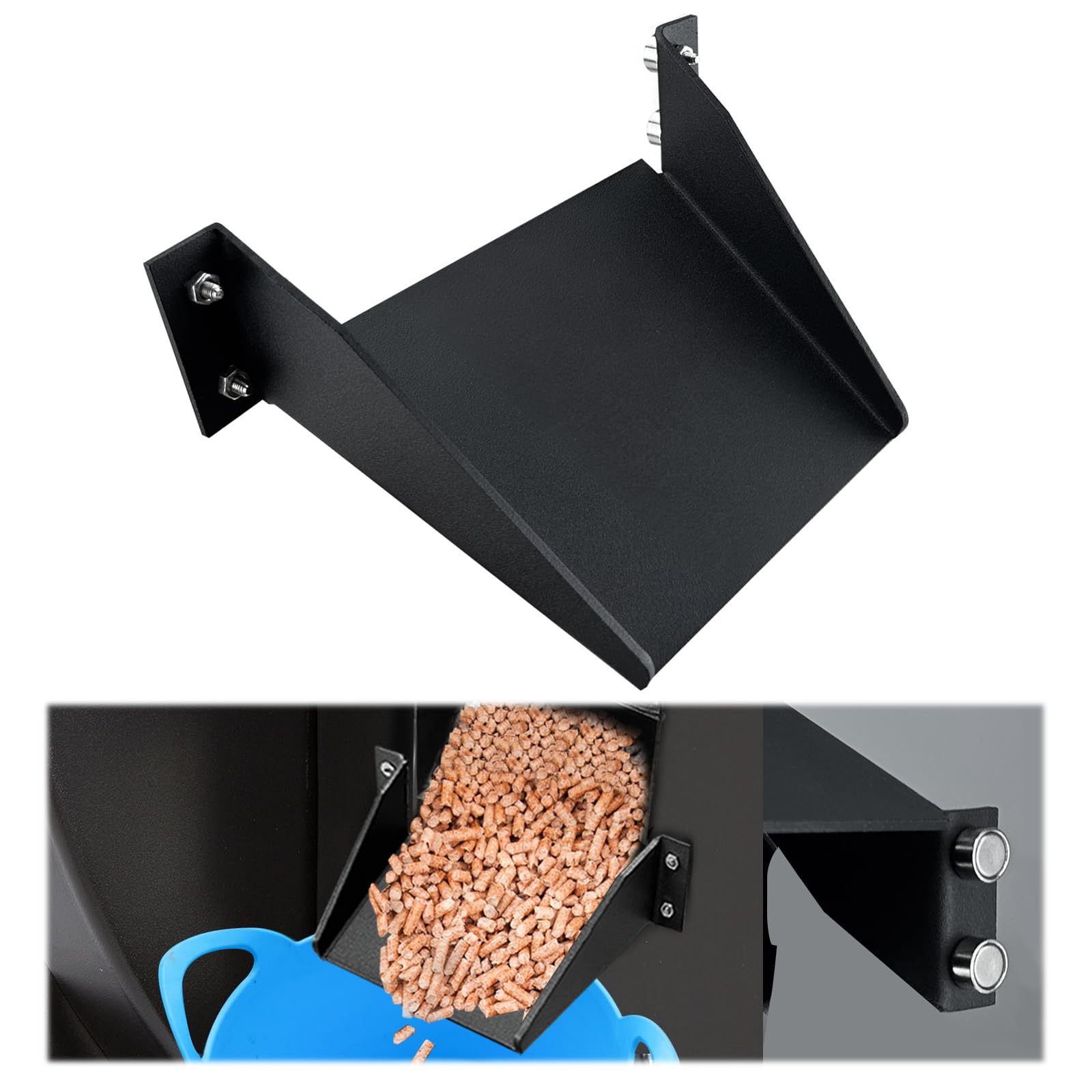 Magnetic Pellet Helper Chute for Traeger & Pit Boss Smokers - No Spill BBQ Grill Accessory for Easy Pellet Loading | Perfect for Backyard Grilling, Camping & Outdoor Cooking