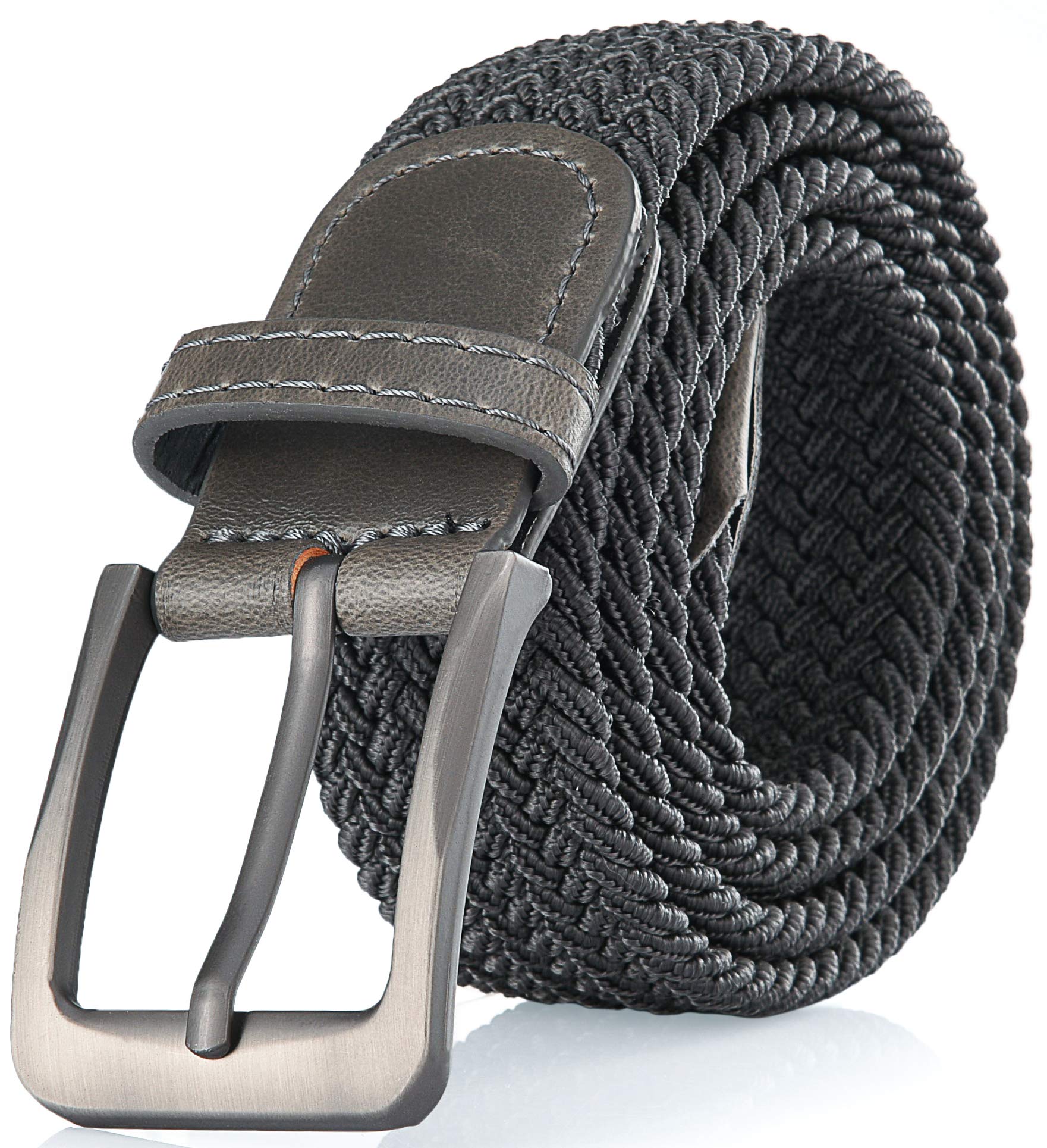Men's Stretch Fabric Belt - Woven Elastic Casual Belt for Everyday Wear