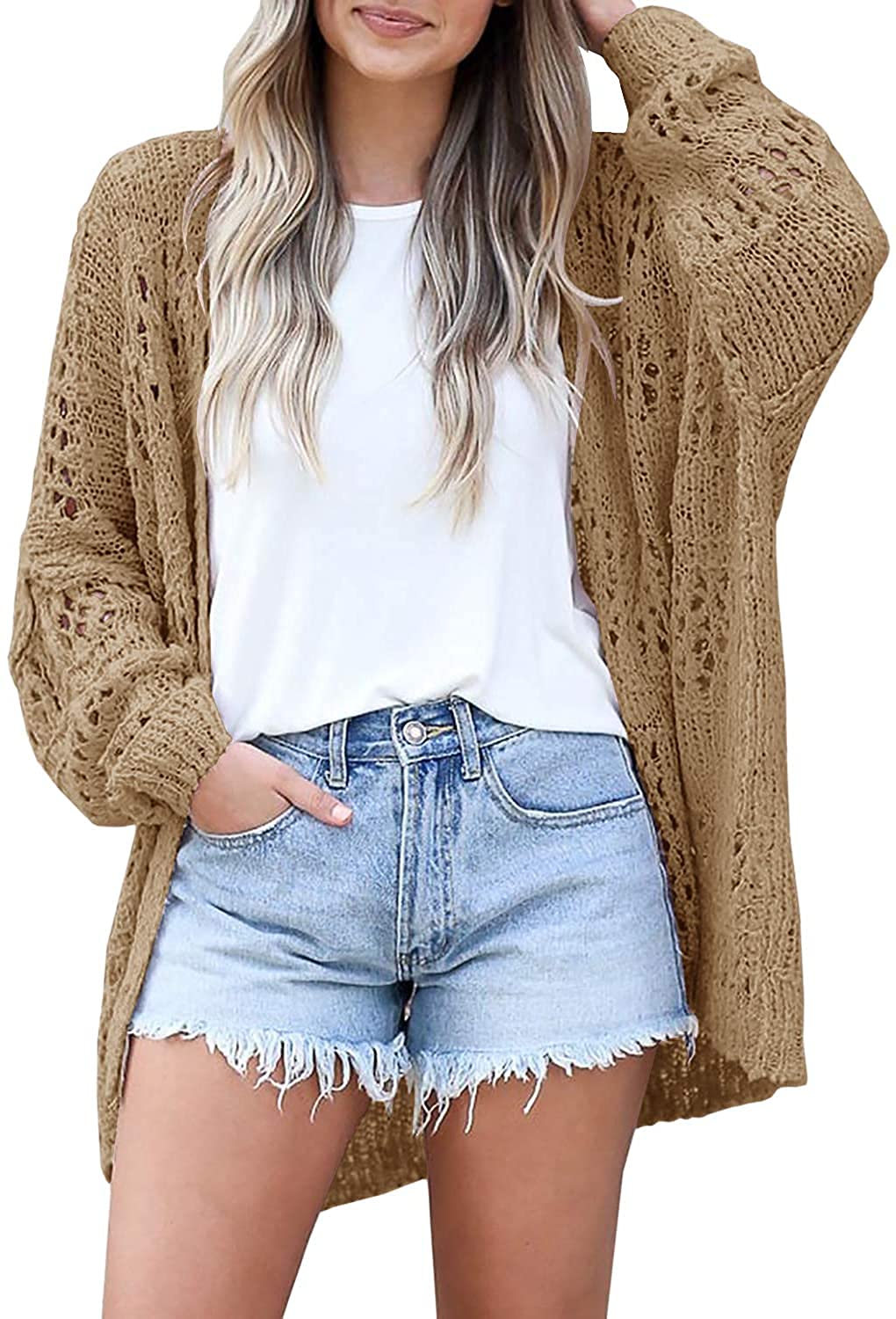 Lightweight Summer Cardigan for Women - Breathable Netted Crochet Sweater | Perfect for Spring & Summer Outfits, Beach Cover-ups, and Casual Wear