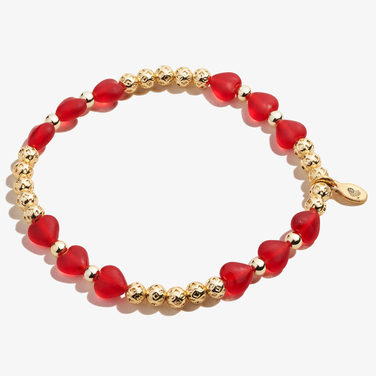 Red Crystal Heart Stretch Bracelet for Women - Adjustable Beaded Elastic Wristband - Perfect for Valentine's Day, Anniversary & Romantic Gifts