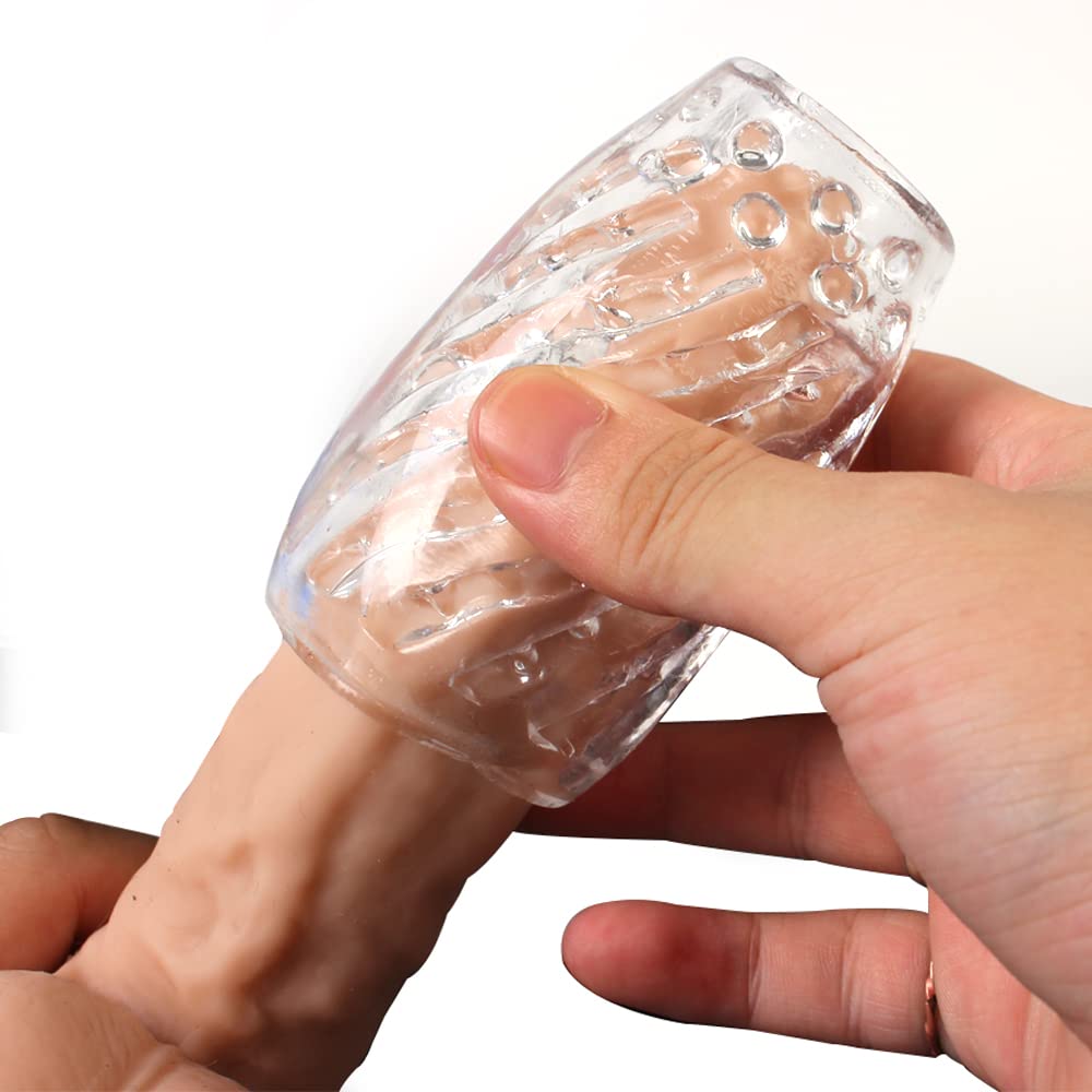 Premium Male Masturbator Cup - Realistic Cock Training Sleeve for Men | Soft Penis Enhancer with Delayed Ejaculation Control | Glans Stimulator for Solo Pleasure & Stamina Building | Perfect for Discreet Home Use & Couples Play