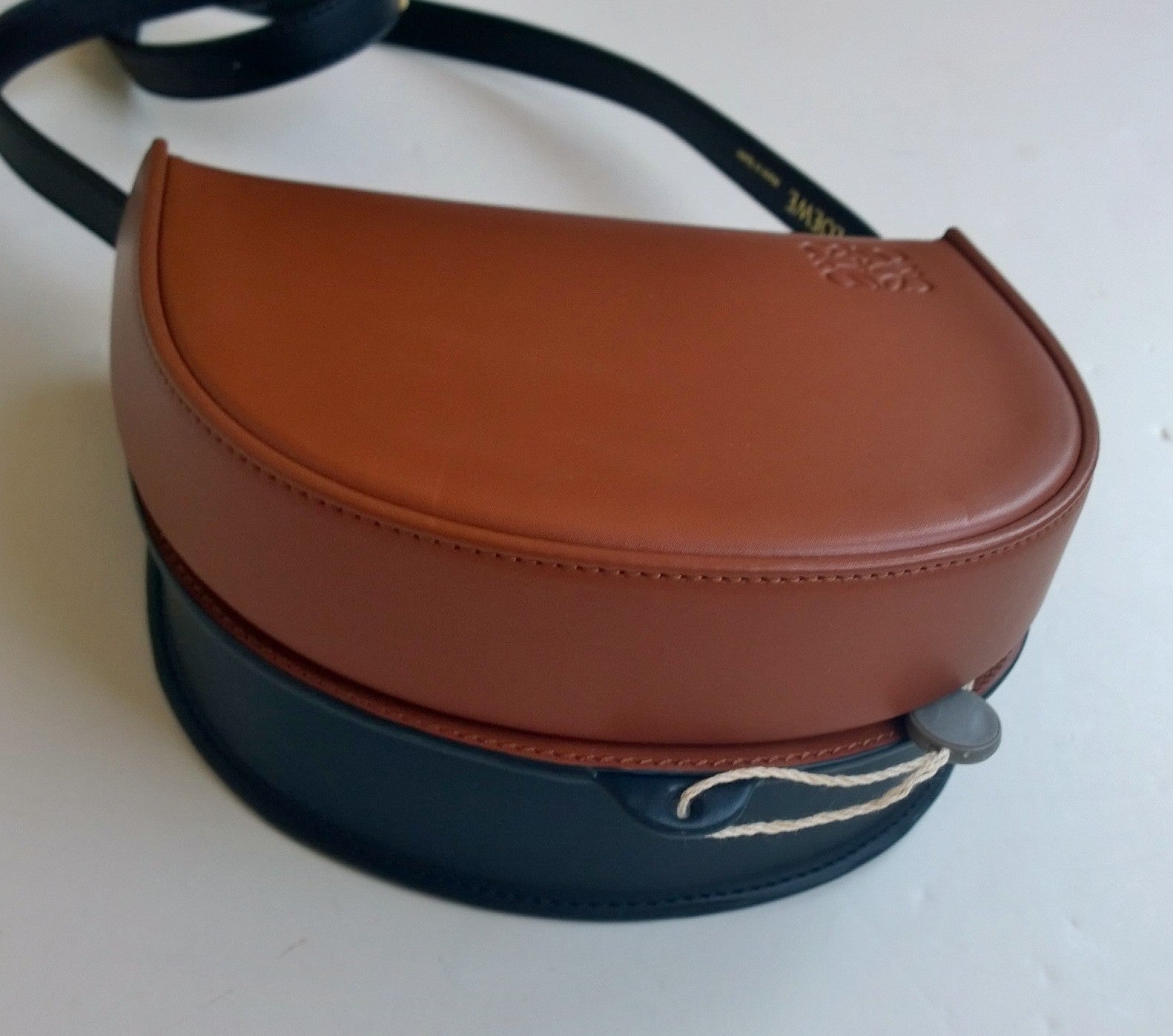 Loewe Duo Heel Bag in Tan and Black - Stylish Crossbody Purse for Women | Perfect for Everyday Use, Travel & Special Occasions