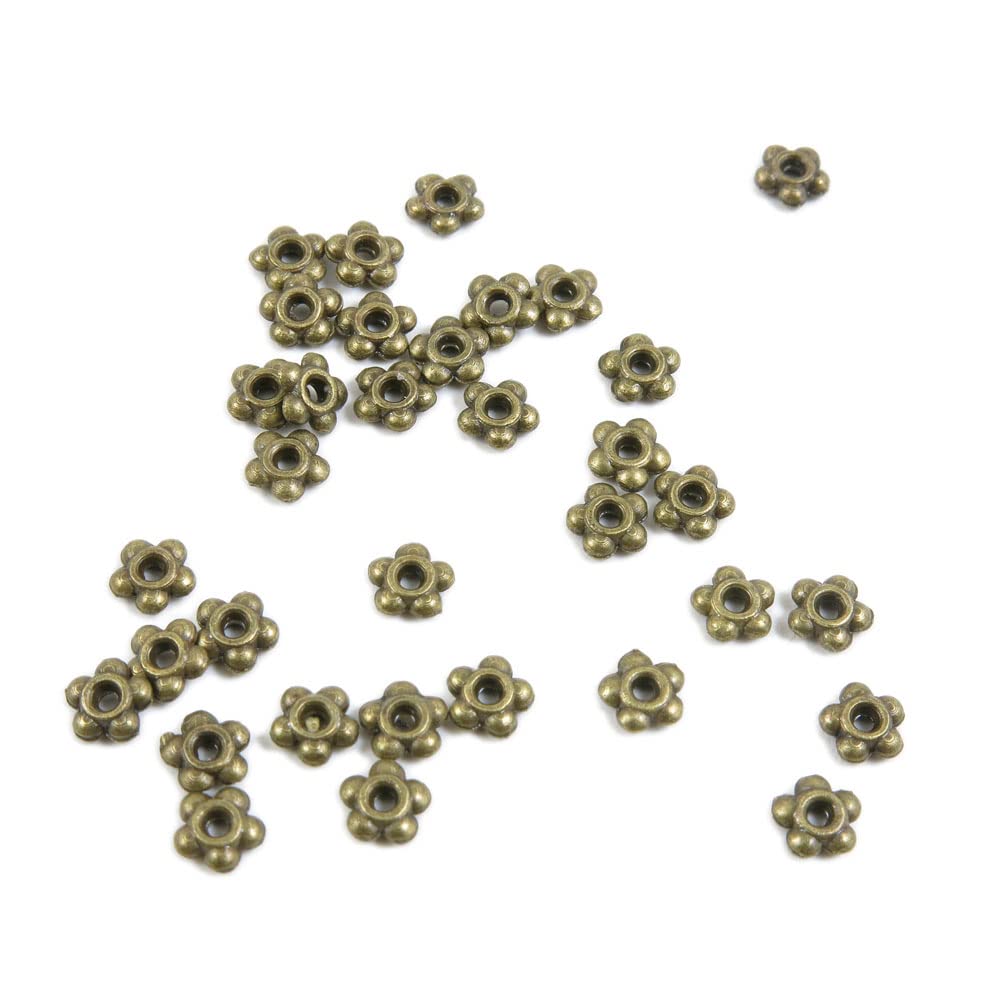 7120 PCS Antique Bronze Plated Jewelry Making Charms, Spacer Beads & Bead Caps Bulk Wholesale - DIY Craft Supplies for Necklaces, Bracelets & Earrings