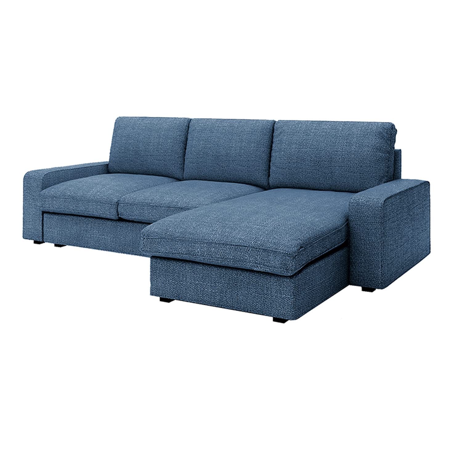 CRIUSJA Sofa Cover for IKEA Kivik 3-Seater with Right Chaise (318cm) - Stretchable Couch Slipcover with Cushion Covers (8018-13, 3+Right) | Perfect for Living Room, Family Room & Home Decor Protection