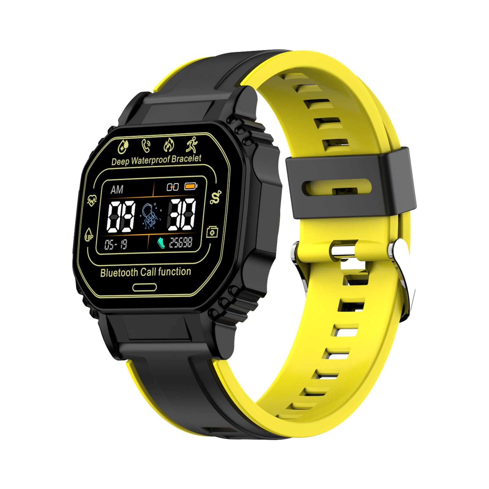 NSXCDH Bluetooth Smartwatch with Call Function - Fitness Tracker with Blood Pressure, Blood Oxygen, Heart Rate & Sleep Monitoring, IP67 Waterproof - Ideal for Workouts, Running & Daily Health Tracking