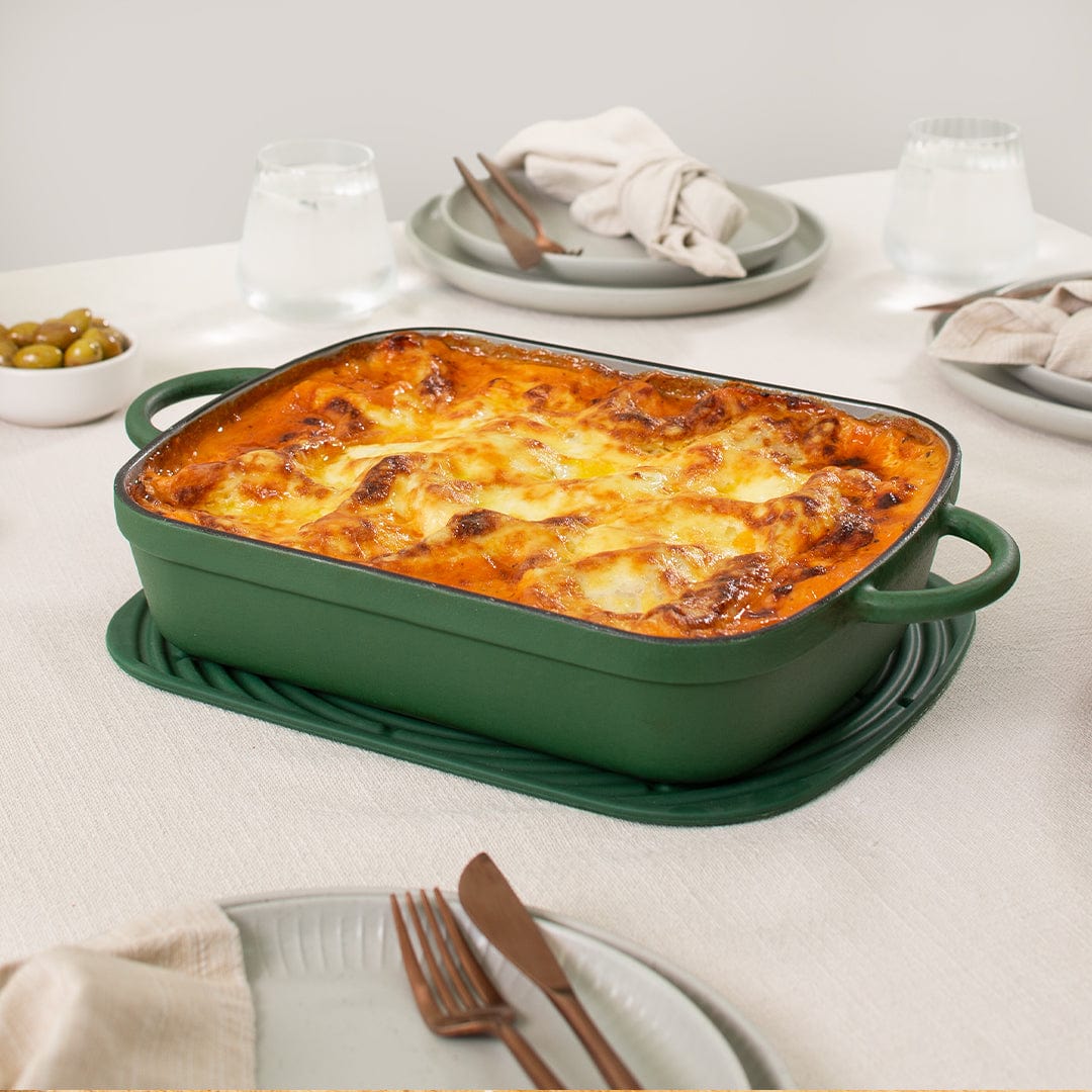 Firra Heat-Resistant Baking Dish Trivet Set - 3-Piece Silicone Pot Holder for Hot Pans, Casserole, and Serving Dishes - Perfect for Kitchen, Dining, and Holiday Entertaining