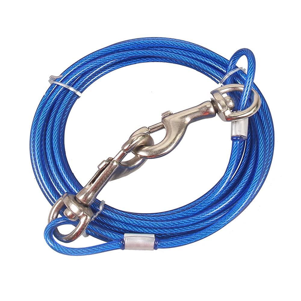 **YUDOTE 10 ft Heavy Duty Dog Tie Out Cable Chain - Secure Leash for Small, Medium & Large Dogs Up to 100 lbs - Perfect for Backyard, Camping, Hiking & Outdoor Activities**