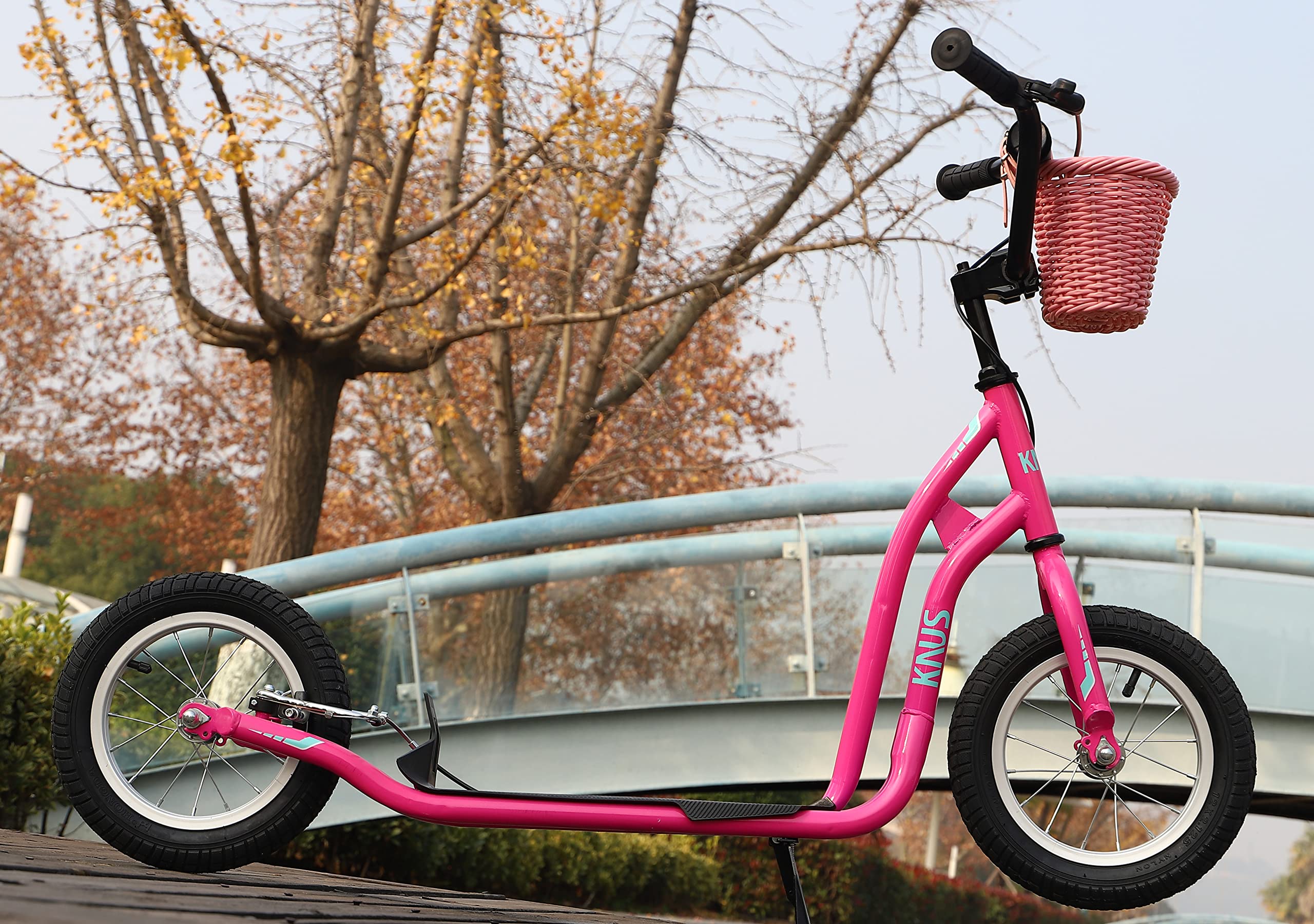 MEGHNA Woven Mini Bike Basket for Kids - Handlebar Basket for Boys & Girls Bicycles and Scooters - Multi-Color Options - Perfect for School, Park Rides, and Errands