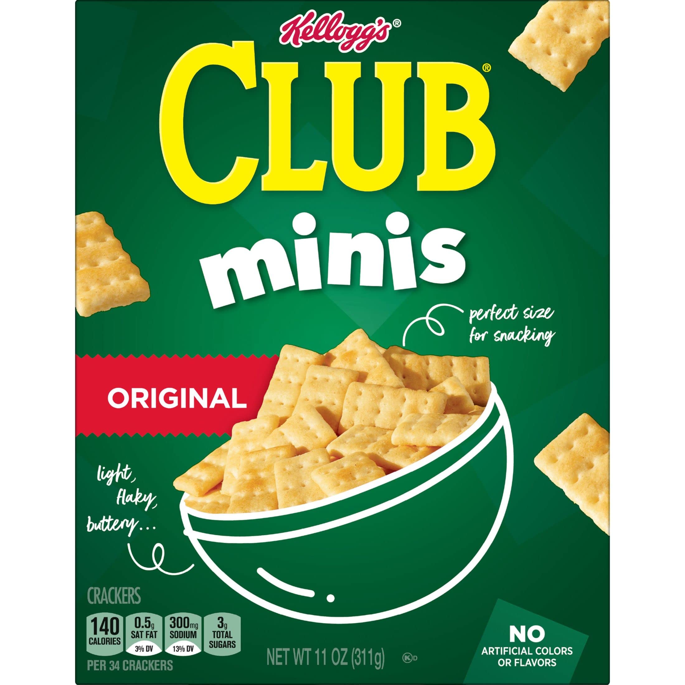 Club Minis Mini Crackers - Original Flavor (12 Boxes) | Perfect for Lunch Boxes, School Snacks, Office Break & Party Platters | Delicious Bite-Sized Crackers for Kids & Adults