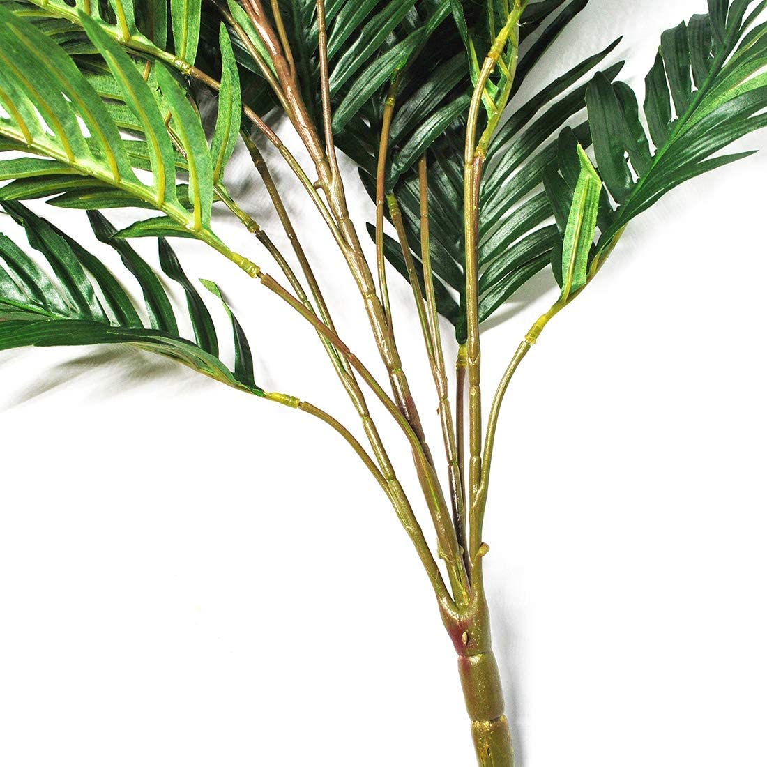 Artificial Palm Leaves - Large Tropical Faux Greenery for Wedding Decor, Party Arrangements & Home Decor - Set of 2 Green Fake Plants for Indoor/Outdoor Use