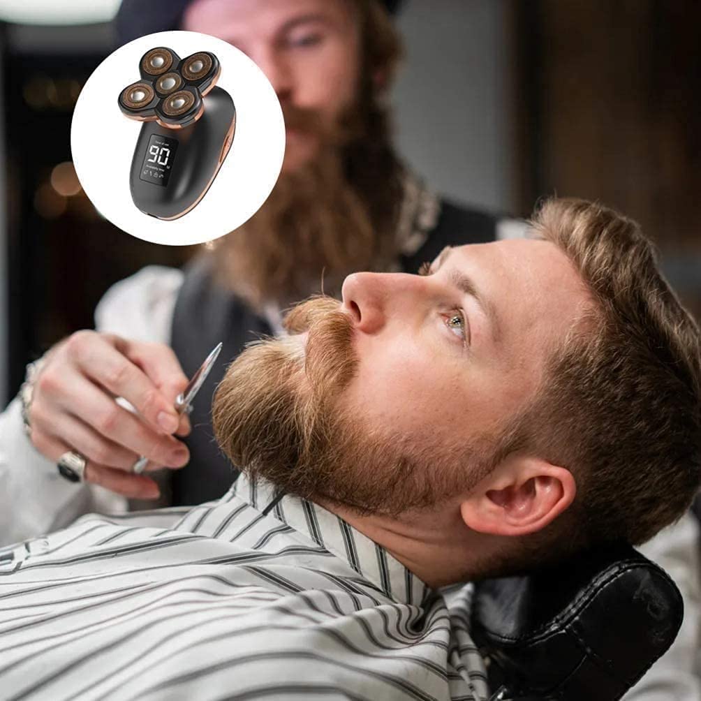 Premium Electric Razor for Bald Men - Rechargeable Wet & Dry Rotary Shaver with Waterproof Design & Easy Cleaning | Perfect for Travel, Gym & Daily Shaving Routine