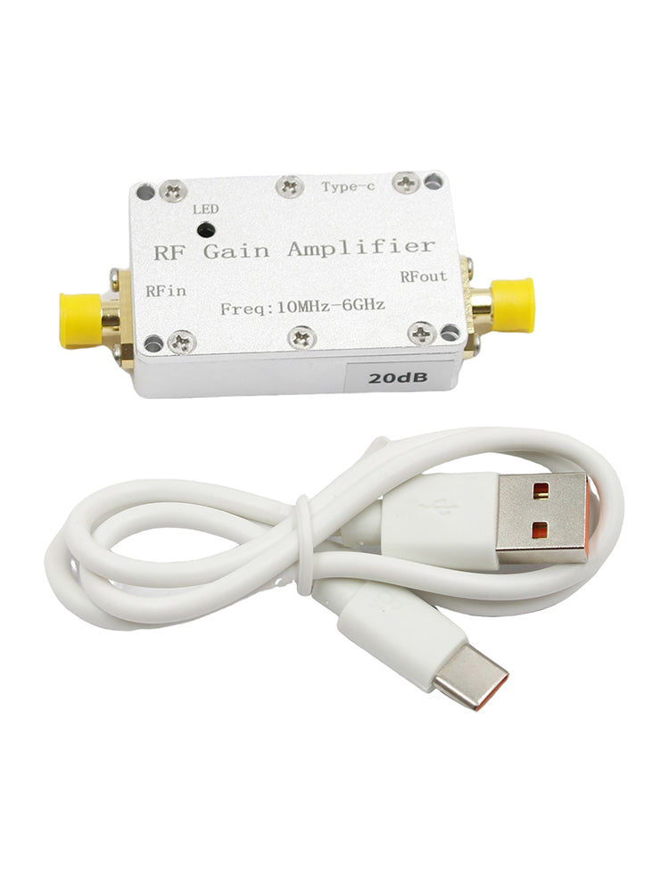 10M-6GHz RF Amplifier - 10dB/20dB/30dB/40dB High Gain Driver Receiver - Signal Booster for Ham Radio, Wireless Communication & Antenna Systems