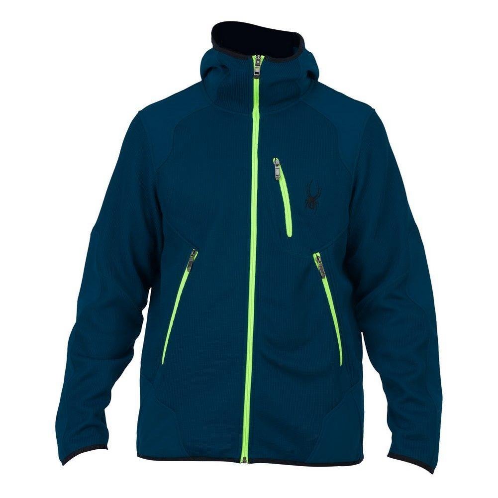 Spyder Men's Stated Soft Shell Hybrid Mid-Weight Core Sweater Jacket - Warm & Water-Resistant for Skiing, Hiking & Outdoor Activities