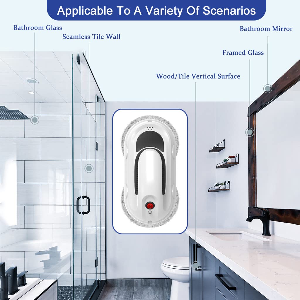 Smart Wet Mopping Robot with Dual Spinning Microfiber Pads - Automatic Floor Cleaner for Hardwood, Tile, Laminate & Glass Floors | Perfect for Homes, Offices & Pet-Friendly Spaces