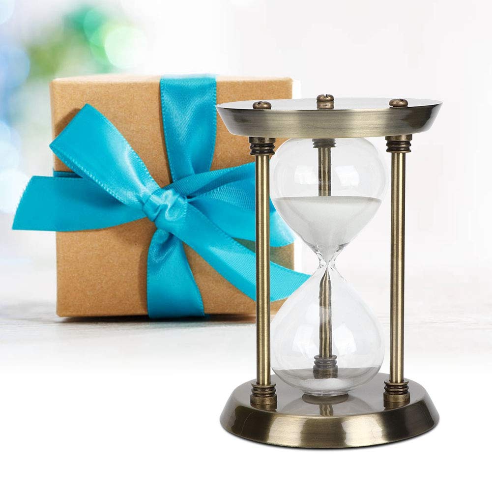 Eco-Friendly Glass Sand Timer Clock - Simple Rotating Design for Home, Office & Kitchen Use - Small Size (3/5/10 Minute Options) - Perfect for Cooking, Studying & Productivity Tasks