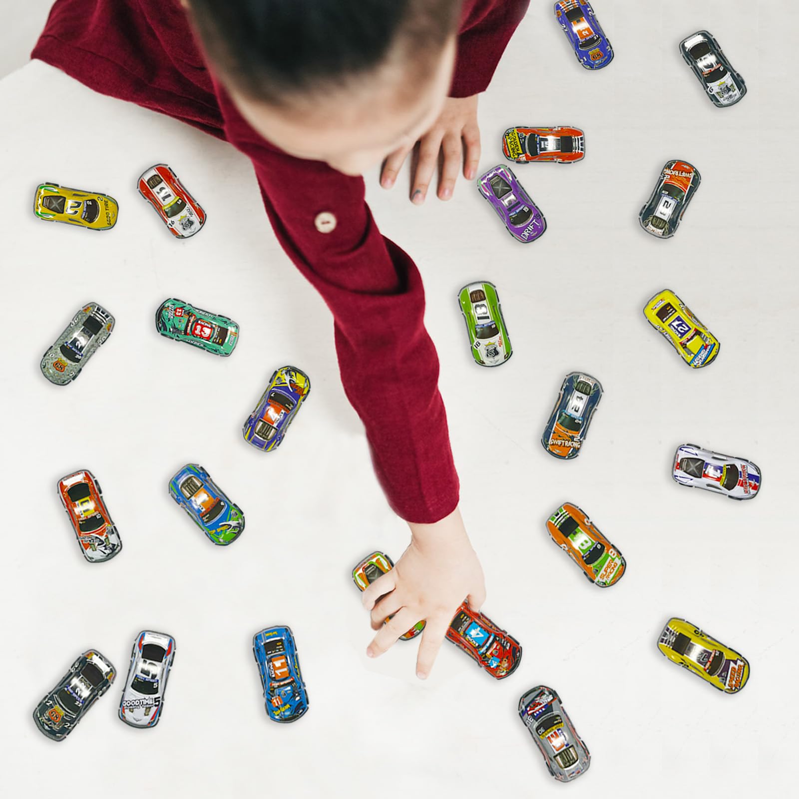 24-Piece Mini Pull Back Race Car Toy Set for Kids - 2.7 Inch Small Vehicles for Boys & Girls Ages 3-5 | Fun Toddler Toys, Birthday & Easter Gifts | Perfect for Playtime, Party Favors & Learning Fine Motor Skills