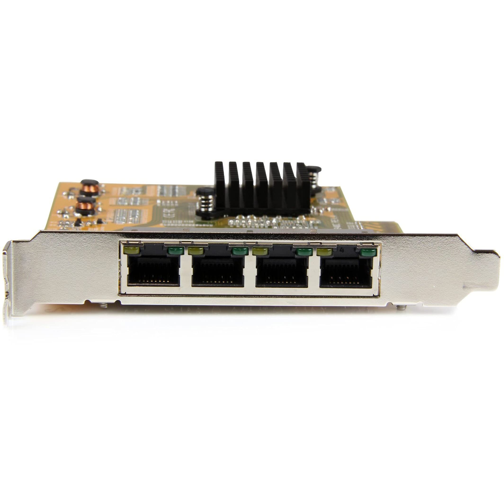 StarTech.com 4 Port PCIe Gigabit Ethernet Network Card - Standard Profile - RJ45 Port - Realtek RTL8111G Chipset - NIC Server Adapter for High-Speed Networking (ST1000SPEX43) - Ideal for Gaming PCs, Workstations, and Server Upgrades