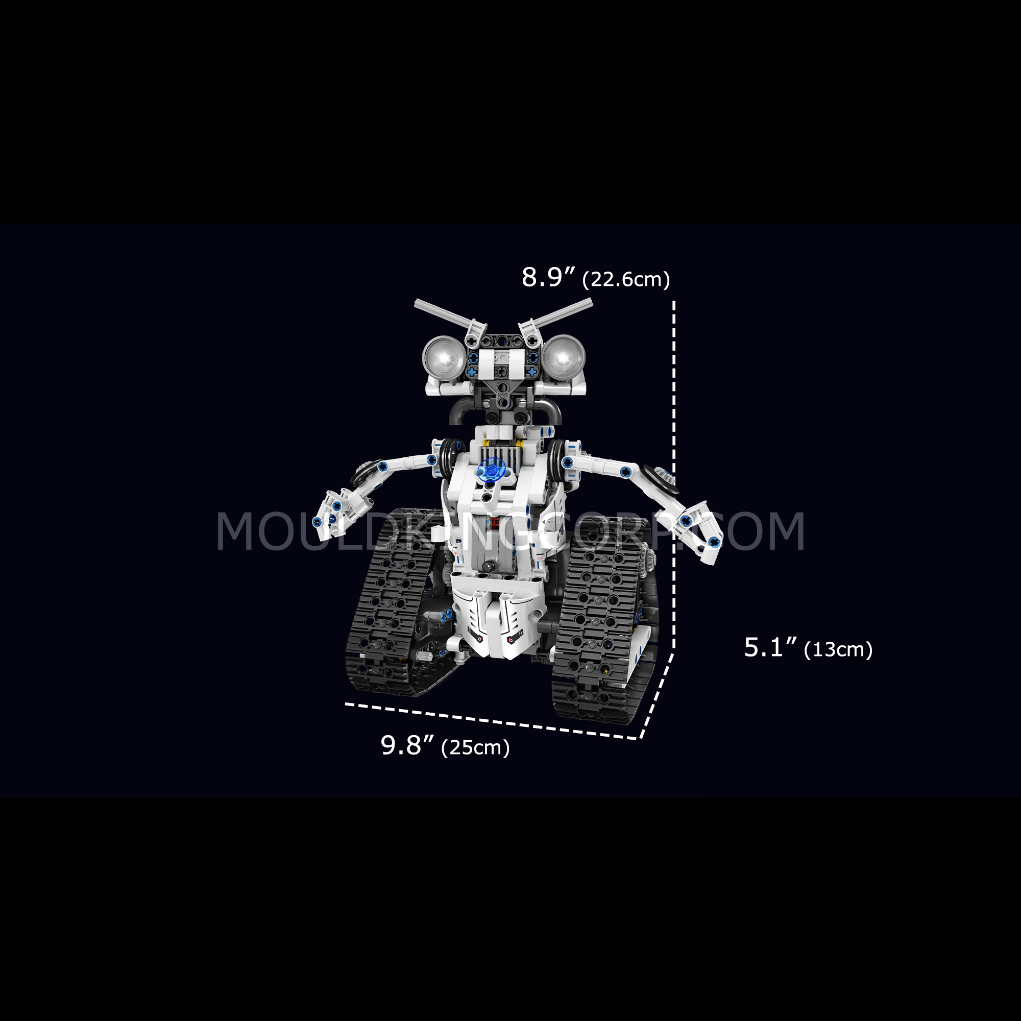 Mould King 15046 STEM 3-in-1 Remote Control Robot Building Kit | 606 PCS Educational Construction Toy for Kids | Perfect for STEM Learning, Robotics Play & Creative Building at Home or School