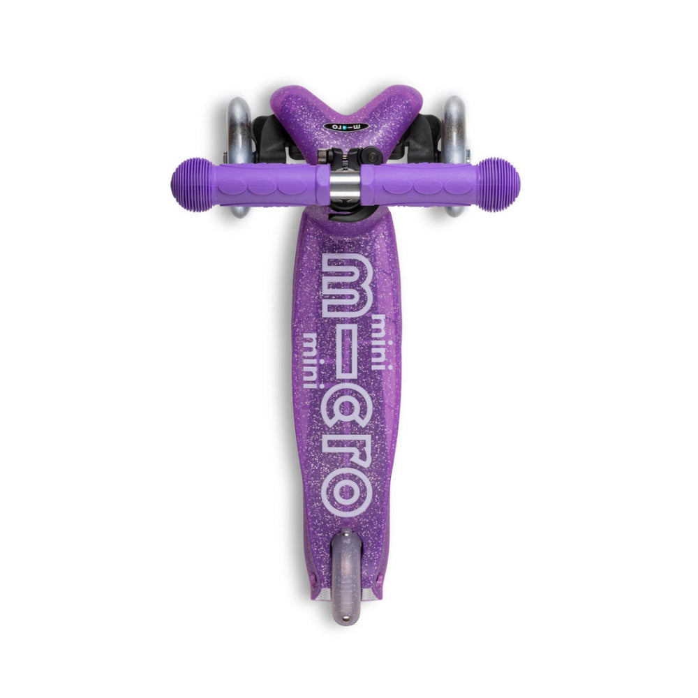 Micro Mini Deluxe Glitter Scooter for Kids - Foldable Lightweight Aluminum Kick Scooter with LED Wheels - Perfect for Commuting, School, and Outdoor Fun