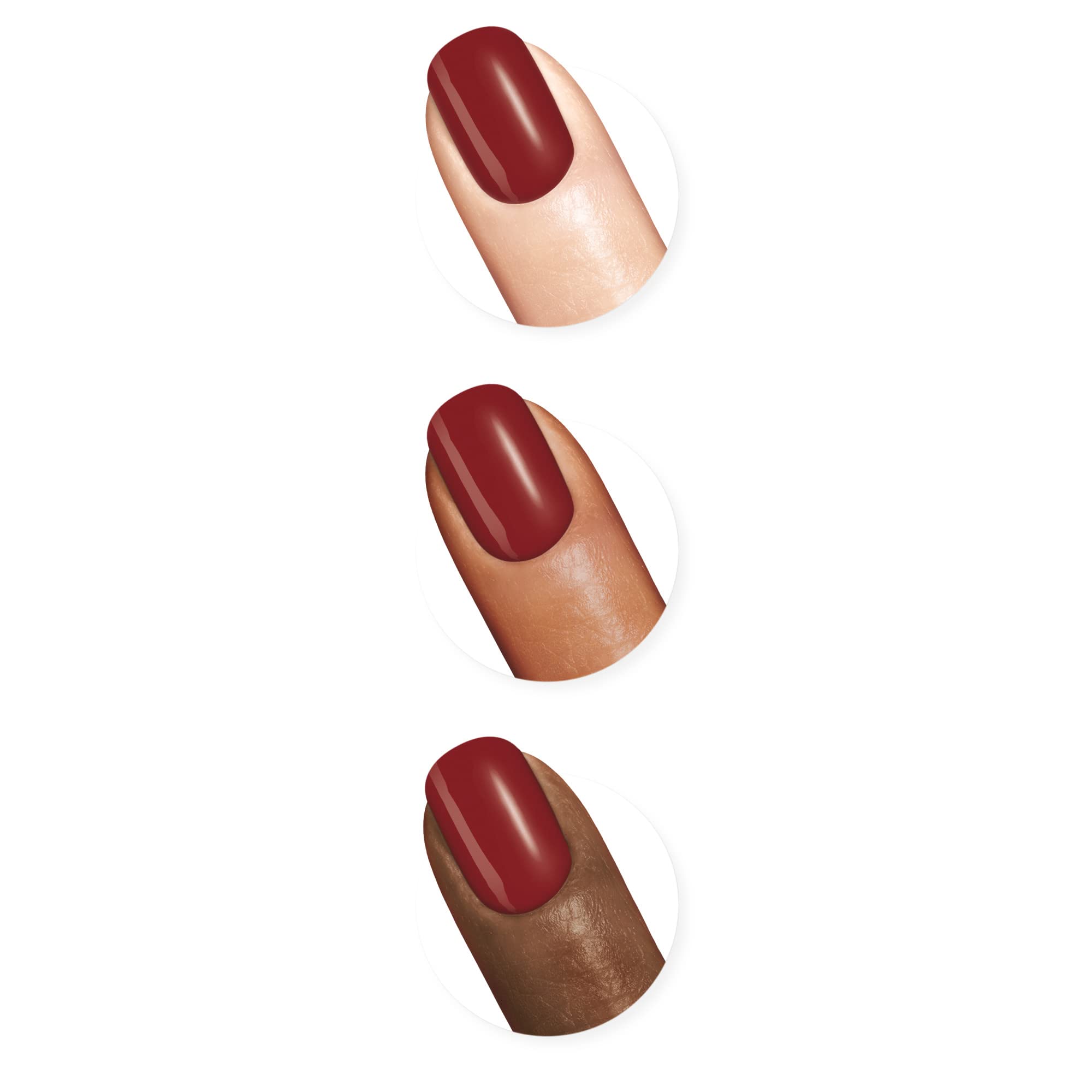 Sally Hansen Miracle Gel™ Nail Polish - Dig Fig Red, Long-Lasting Gel-Like Formula, No UV Lamp Needed, Chip-Resistant, Salon-Quality Finish - Perfect for Manicures, Pedicures, and Special Occasions
